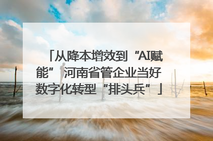从降本增效到“AI赋能” 河南省管企业当好数字化转型“排头兵”
