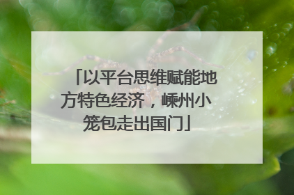 以平台思维赋能地方特色经济，嵊州小笼包走出国门