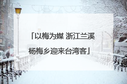 以梅为媒 浙江兰溪杨梅乡迎来台湾客