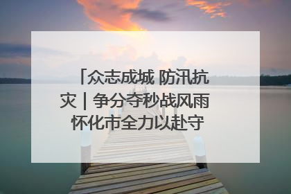 众志成城 防汛抗灾｜争分夺秒战风雨 怀化市全力以赴守护人民群众安全