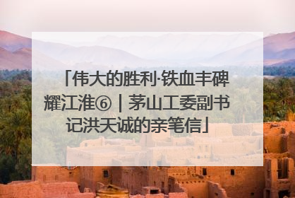 伟大的胜利·铁血丰碑耀江淮⑥｜茅山工委副书记洪天诚的亲笔信