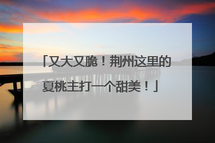 又大又脆！荆州这里的夏桃主打一个甜美！