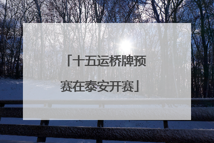 十五运桥牌预赛在泰安开赛