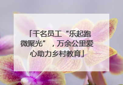 千名员工“乐起跑 微聚光”，万余公里爱心助力乡村教育