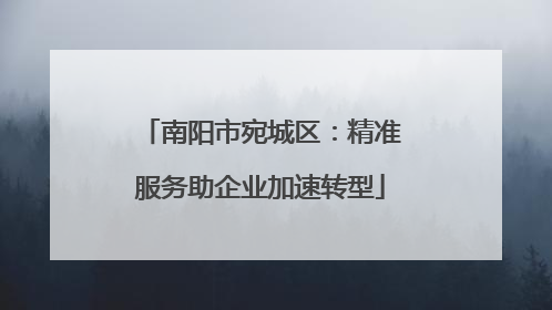 南阳市宛城区：精准服务助企业加速转型