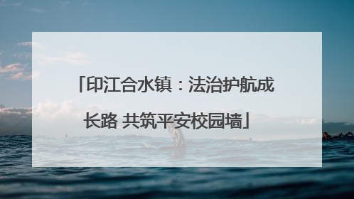 印江合水镇：法治护航成长路 共筑平安校园墙