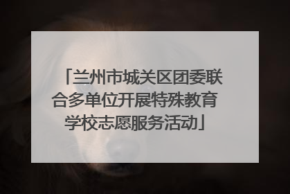 兰州市城关区团委联合多单位开展特殊教育学校志愿服务活动