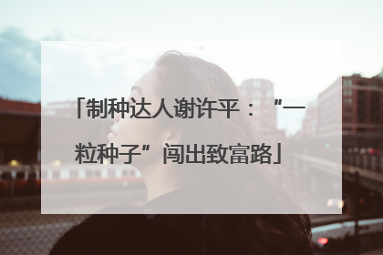 制种达人谢许平：“一粒种子”闯出致富路
