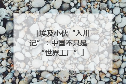 埃及小伙“入川记”：中国不只是“世界工厂”