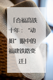 合福高铁十年：“动姐”眼中的福建铁路变迁