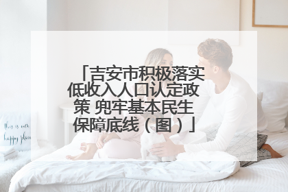 吉安市积极落实低收入人口认定政策 兜牢基本民生保障底线（图）