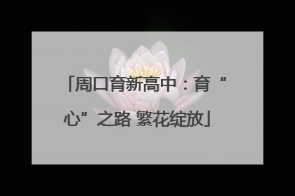 周口育新高中：育“心”之路 繁花绽放