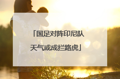 国足对阵印尼队 天气或成拦路虎