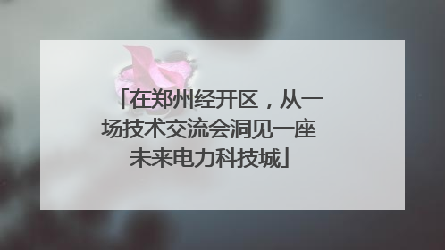 在郑州经开区，从一场技术交流会洞见一座未来电力科技城