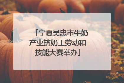 宁夏吴忠市牛奶产业挤奶工劳动和技能大赛举办