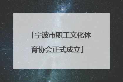 宁波市职工文化体育协会正式成立