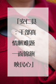安仁县：干部真情解难题一面锦旗映民心