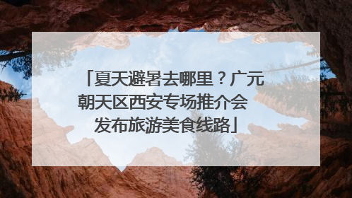 夏天避暑去哪里？广元朝天区西安专场推介会 发布旅游美食线路