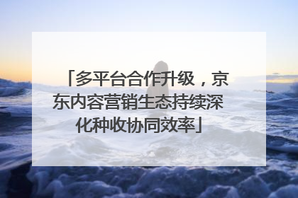 多平台合作升级，京东内容营销生态持续深化种收协同效率