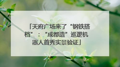 天府广场来了“钢铁搭档”：“成都造”巡逻机器人首秀实景验证