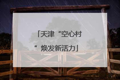 天津“空心村”焕发新活力