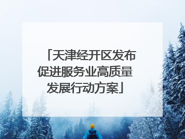 天津经开区发布促进服务业高质量发展行动方案