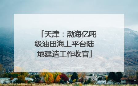 天津：渤海亿吨级油田海上平台陆地建造工作收官