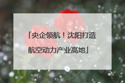 央企领航！沈阳打造航空动力产业高地