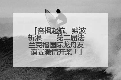 奋楫起航、劈波斩浪——第二届法兰克福国际龙舟友谊赛激情开桨！