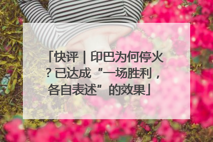 快评｜印巴为何停火？已达成“一场胜利，各自表述”的效果