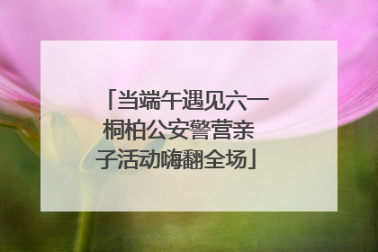 当端午遇见六一 桐柏公安警营亲子活动嗨翻全场
