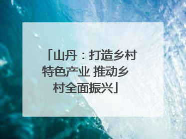山丹：打造乡村特色产业 推动乡村全面振兴