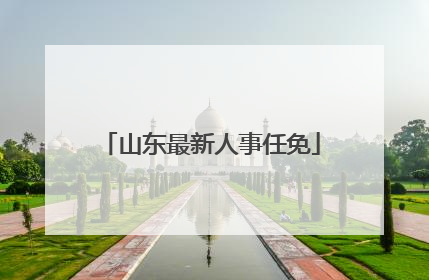 山东最新人事任免