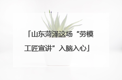 山东菏泽这场“劳模工匠宣讲”入脑入心