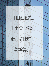 山西省红十字会“党建＋红建”谱新篇