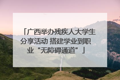 广西举办残疾人大学生分享活动 搭建学业到职业“无障碍通道”