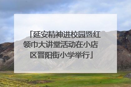 延安精神进校园暨红领巾大讲堂活动在小店区晋阳街小学举行