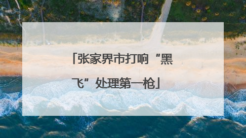 张家界市打响“黑飞”处理第一枪