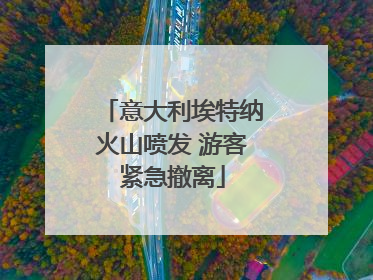 意大利埃特纳火山喷发 游客紧急撤离