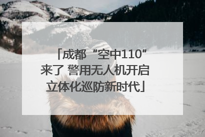 成都“空中110”来了 警用无人机开启立体化巡防新时代