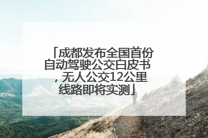 成都发布全国首份自动驾驶公交白皮书，无人公交12公里线路即将实测