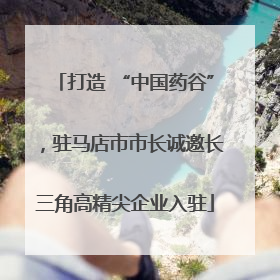 打造 “中国药谷”，驻马店市市长诚邀长三角高精尖企业入驻