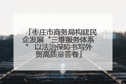 枣庄市商务局构建民企发展“三维服务体系” 以法治保障书写外贸高质量答卷