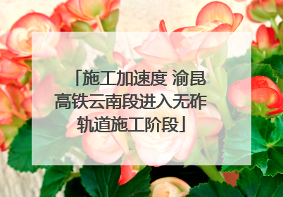 施工加速度 渝昆高铁云南段进入无砟轨道施工阶段