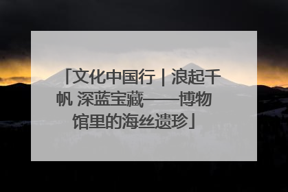 文化中国行｜浪起千帆 深蓝宝藏——博物馆里的海丝遗珍