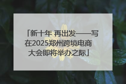 新十年 再出发——写在2025郑州跨境电商大会即将举办之际