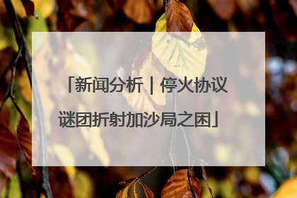 新闻分析｜停火协议谜团折射加沙局之困