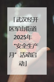 武汉经开区军山街道2025年“安全生产月”活动启动