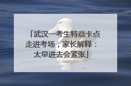 武汉一考生特意卡点走进考场，家长解释：太早进去会紧张