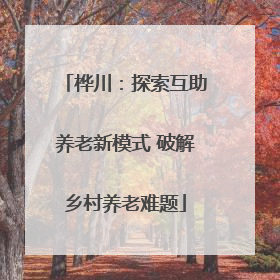 桦川：探索互助养老新模式 破解乡村养老难题